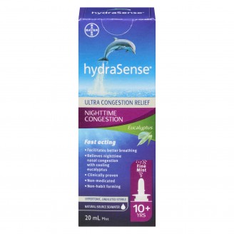 hydraSense Natural Source Nasal & Sinus Congestion Relief Spray, 20 ml